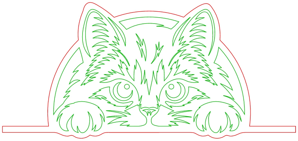 Peeking cat cut file