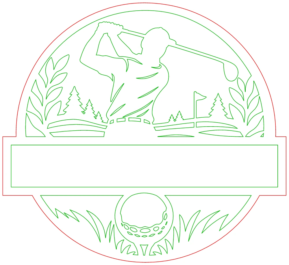 Golf design cut file