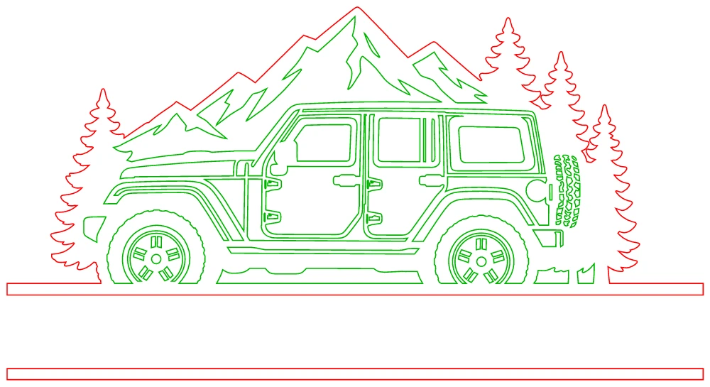 Personalized jeep sign cut file